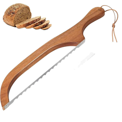 Wooden Handle Bread Cutting Knife