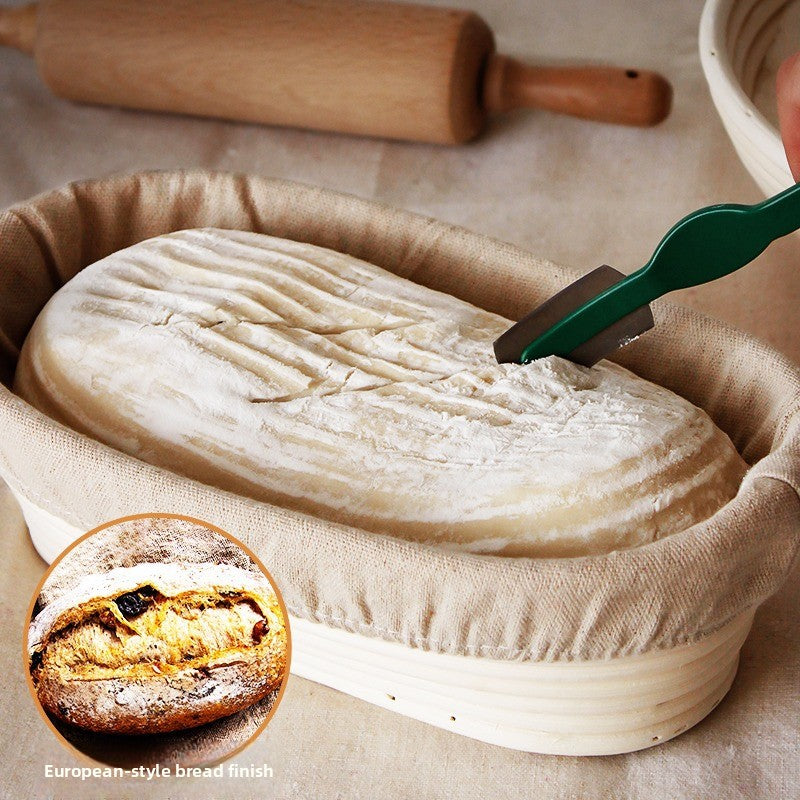 Natural Rattan Bread Fermentation Basket + Cloth Cover